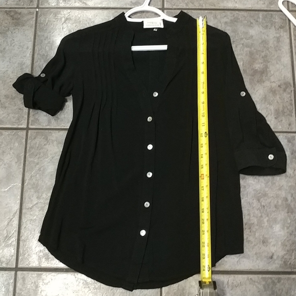 (2/$20) Black semi sheer shirt - Picture 1 of 5